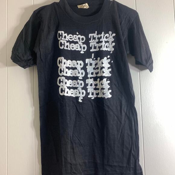 vintage 70’s CHEAP TRICK Hard Rock single stitch graphic tee shirt MEDIUM - Picture 3 of 6